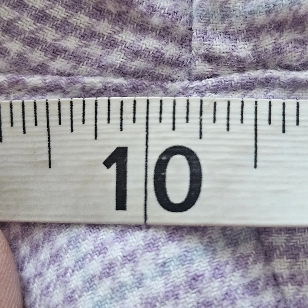 Lauren Ralph Lauren Lavender Plaid Cotton-Blend Twill Sleep‎ Set Sz Small